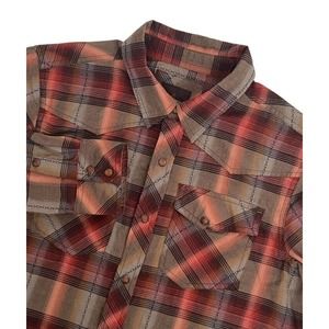 Prana Holstad Snap Up Shirt‎ Multicolor Plaid Pockets Long Sleeve Men’s Small